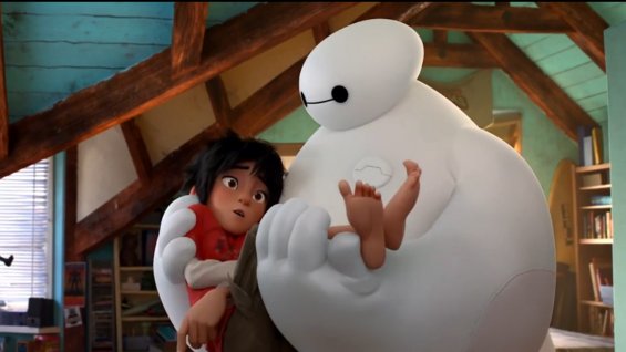 Hiro (left) and Baymax, stars of Disney's new film, "Big Hero 6".