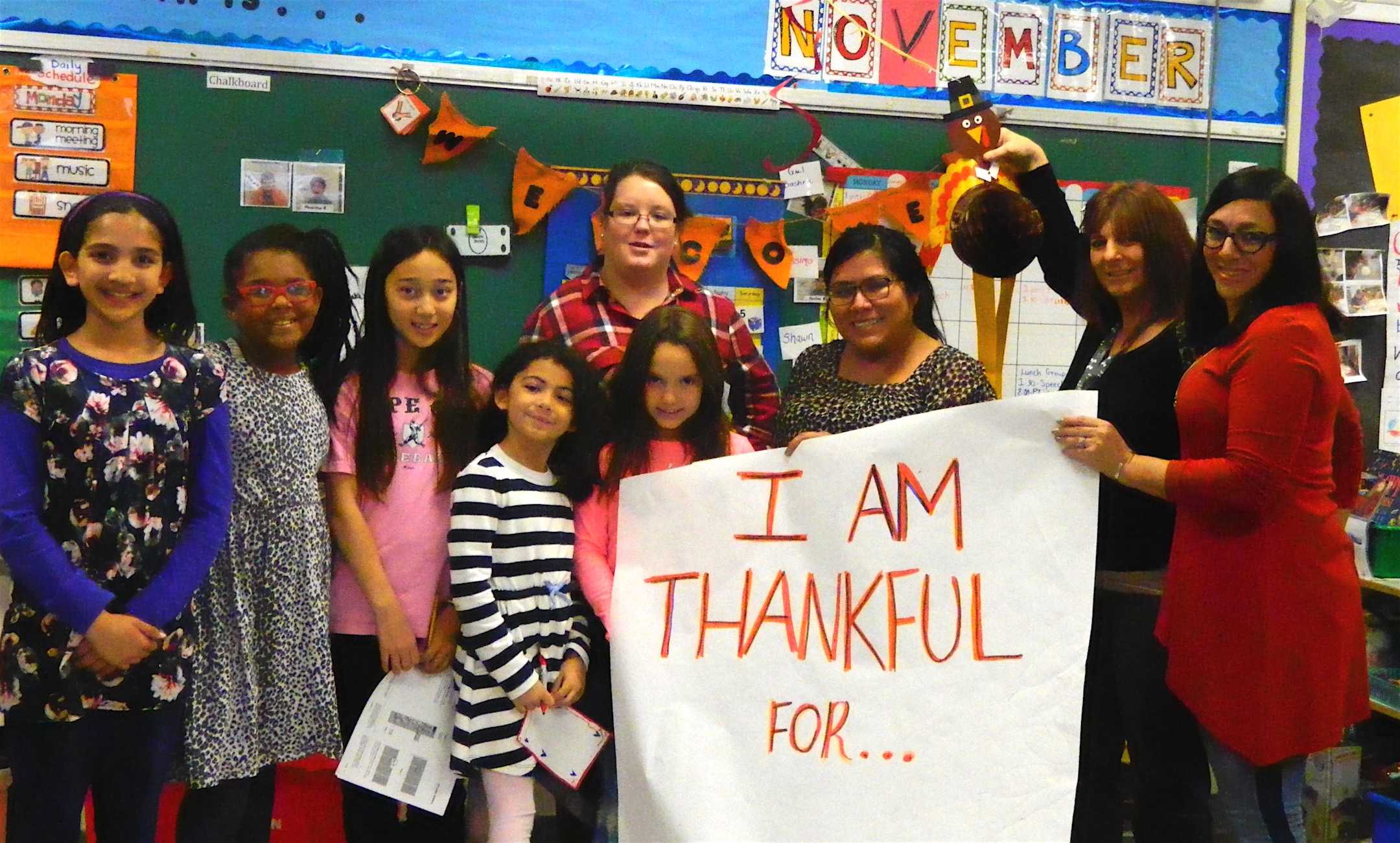 Cunniff Kids News reporters interviewed 18 staff members at Cunniff Elementary School in Watertown, Mass., in search of people's favorite food at Thanksgiving.