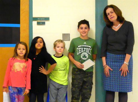 Cunniff Kids News reporters interviewed 18 staff members -- including principal Mena Ciarlone (right) -- at Cunniff Elementary School in Watertown, Mass., in search of people's favorite food at Thanksgiving.