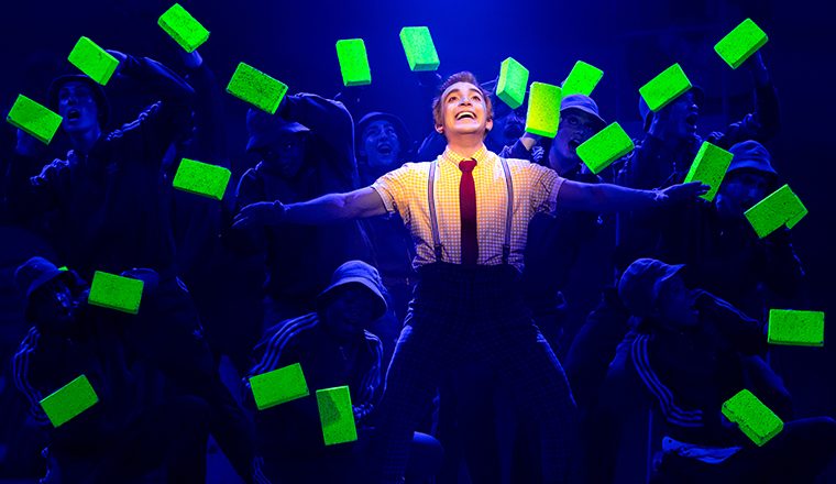 SpongeBob SquarePants and his friends come to life in The SpongeBob Musical at the Wang Theatre/Boch Center in Boston through Oct. 27, 2019.